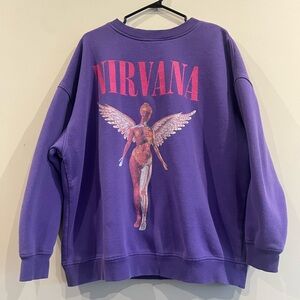 NIRVANA Purple Sweatshirt